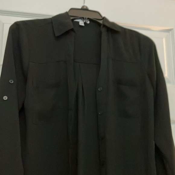 Sheer long sleeve Express Button Down - Picture 2 of 4